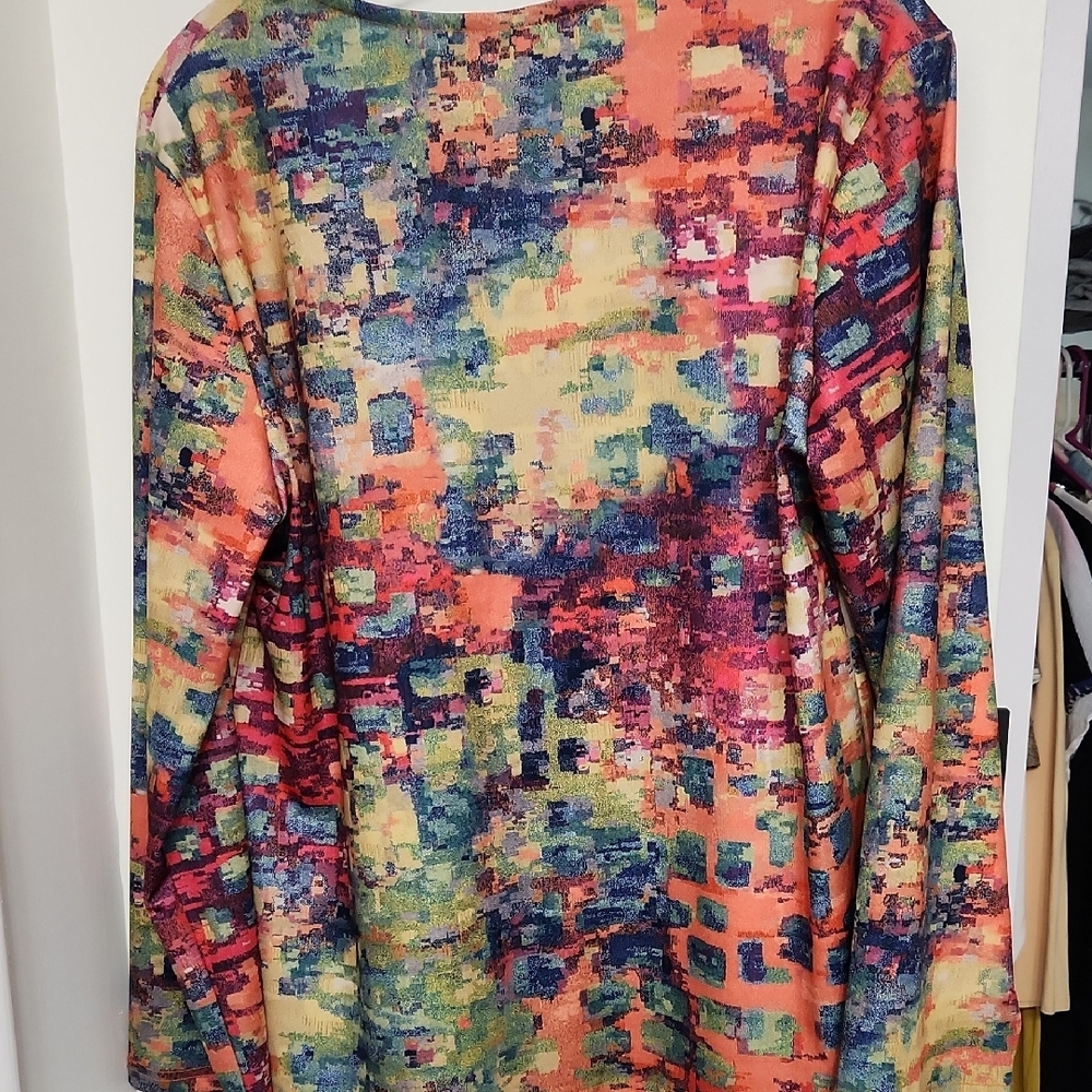 Exclusively Fancy Colorful Abstract Blouse - Picture 5 of 5